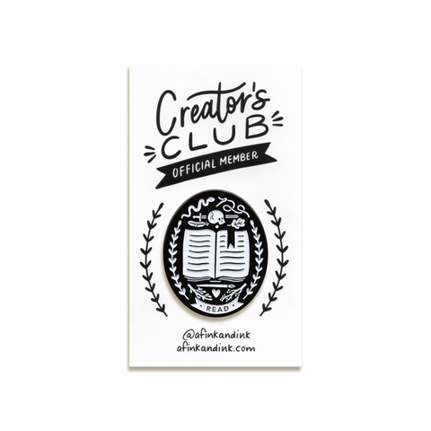 Reader's Club Enamel Pin by A Fink & Ink