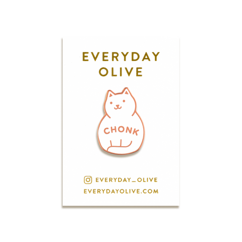 Chonk Enamel Pin by Everyday Olive · White