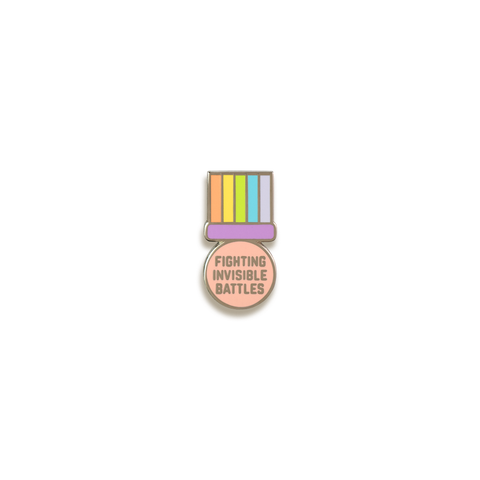 Fighting Invisible Battles Enamel Pin by Hand Over Your Fairy Cakes