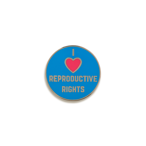 I Love Reproductive Rights Enamel Pin by Hand Over Your Fairy Cakes
