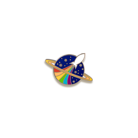 Rocket Planet Enamel Pin by Hand Over Your Fairy Cakes