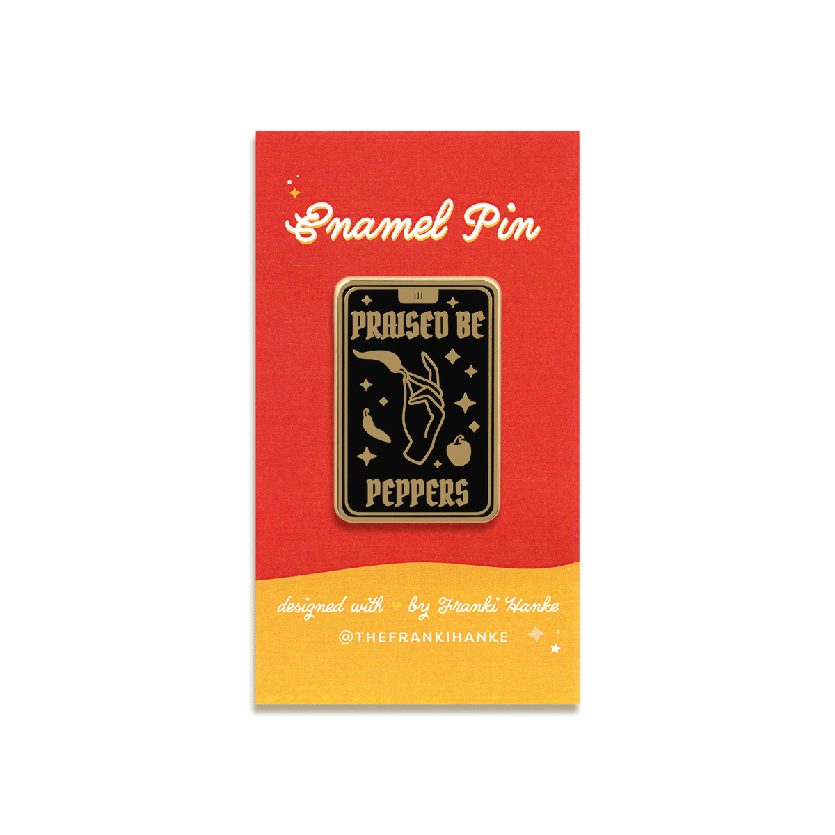 Pepper Tarot Card Enamel Pin by Franki Hanke