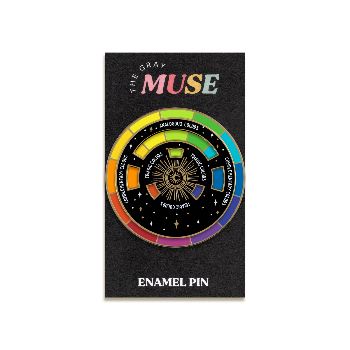 Color Wheel Enamel Pin by The Gray Muse