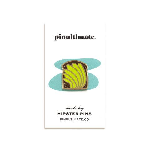 Avocado Toast Enamel Pin by Hipster Pins · Dark