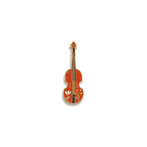 Fiddle Violin Enamel Pin by Justine Gilbuena