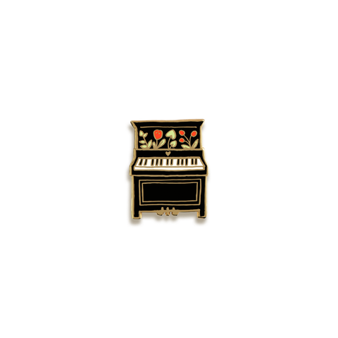 Piano Enamel Pin by Justine Gilbuena