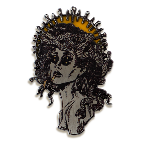 Glowing Medusa Enamel Pin by Lively Ghosts