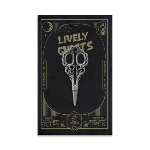 Stitchcraft Scissors Enamel Pin by Lively Ghosts