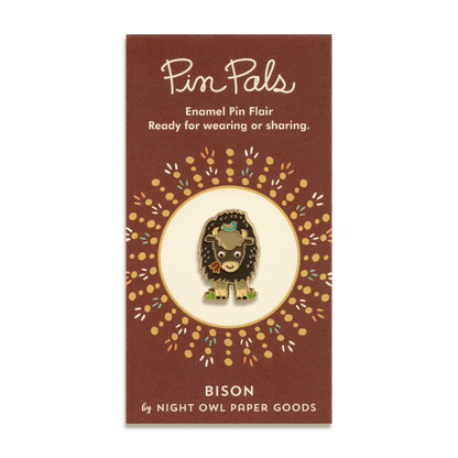 Bison Enamel Pin by Night Owl Paper Goods