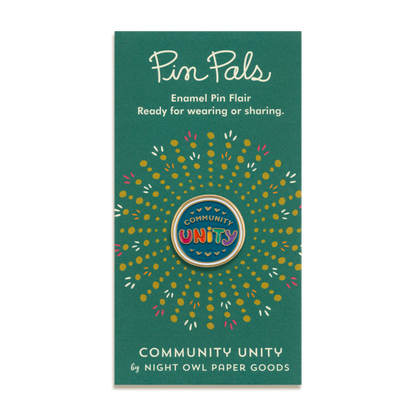 Community Unity Enamel Pin by Night Owl Paper Goods · Blue