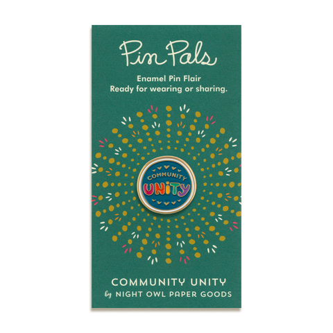 Community Unity Enamel Pin by Night Owl Paper Goods