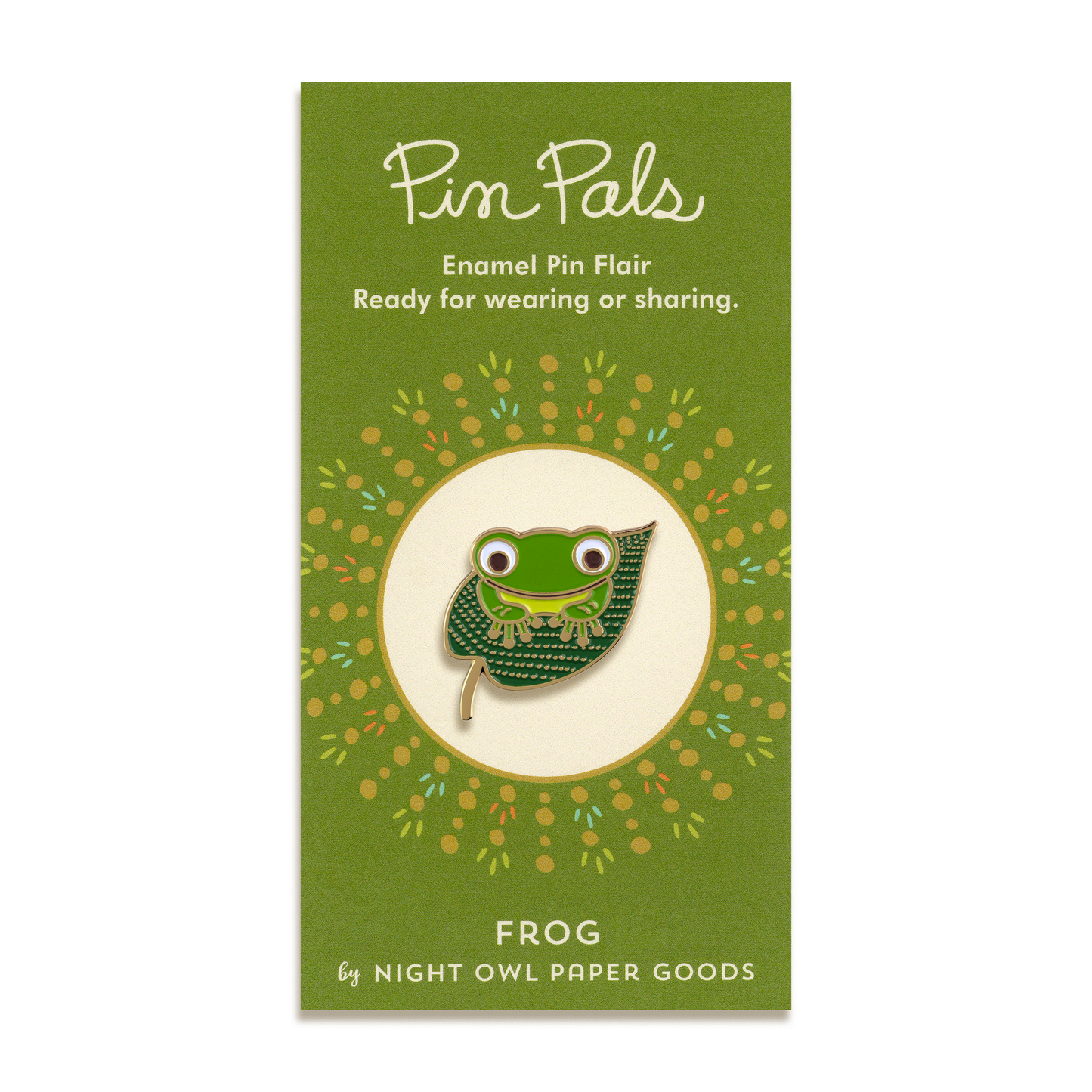 Frog Enamel Pin by Night Owl Paper Goods