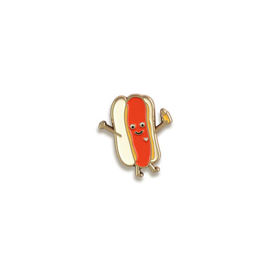 Hot Dog Enamel Pin by Night Owl Paper Goods