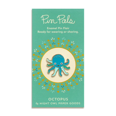 Octopus Enamel Pin by Night Owl Paper Goods