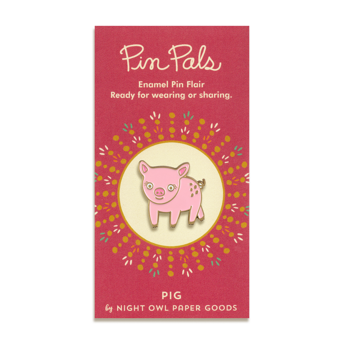 Pig Enamel Pin by Night Owl Paper Goods