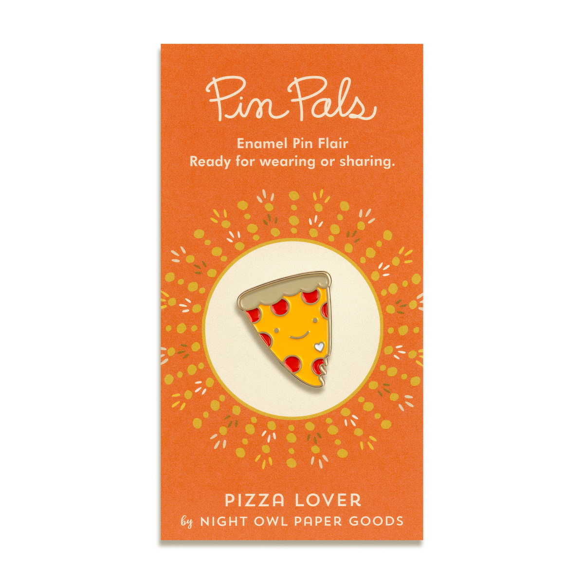 Pizza Lover Enamel Pin by Night Owl Paper Goods