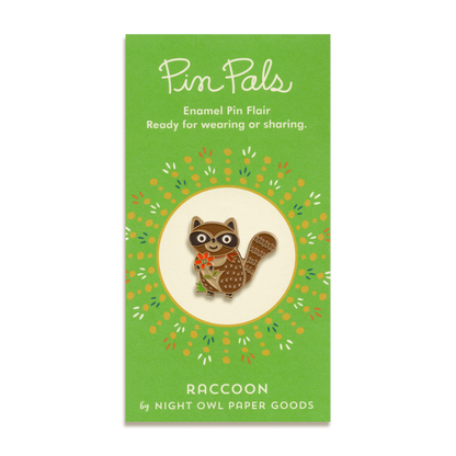 Raccoon Enamel Pin by Night Owl Paper Goods
