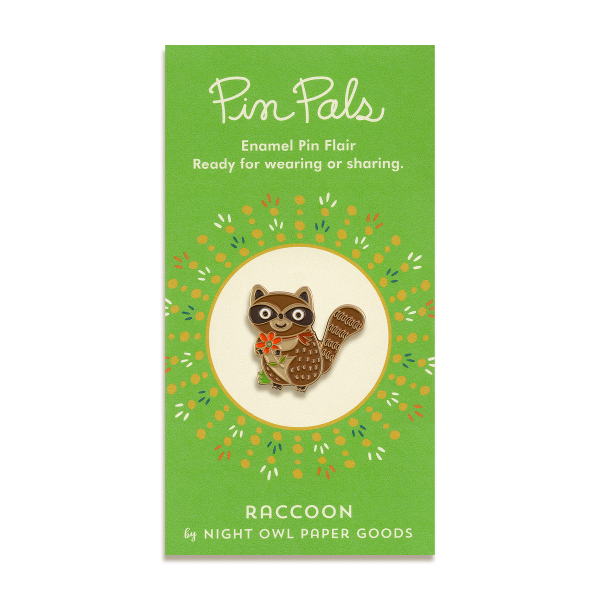Raccoon Enamel Pin by Night Owl Paper Goods
