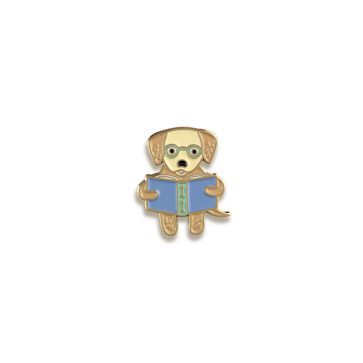 Reading Retriever Enamel Pin by Night Owl Paper Goods