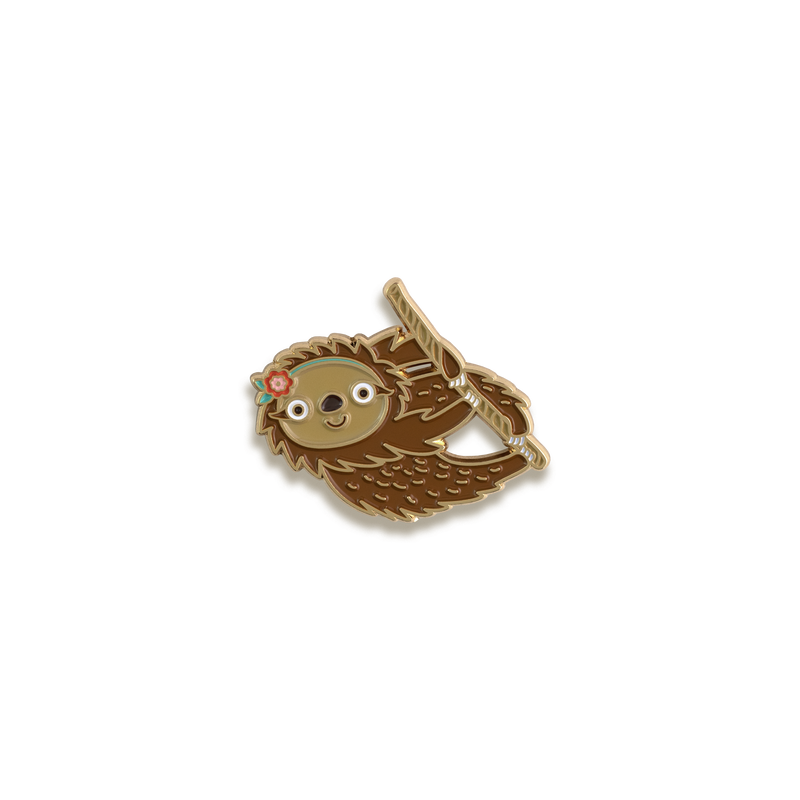 Sloth Enamel Pin by Night Owl Paper Goods