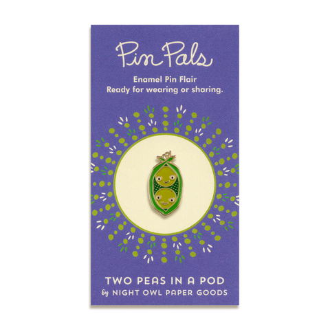 Two Peas in a Pod Enamel Pin by Night Owl Paper Goods