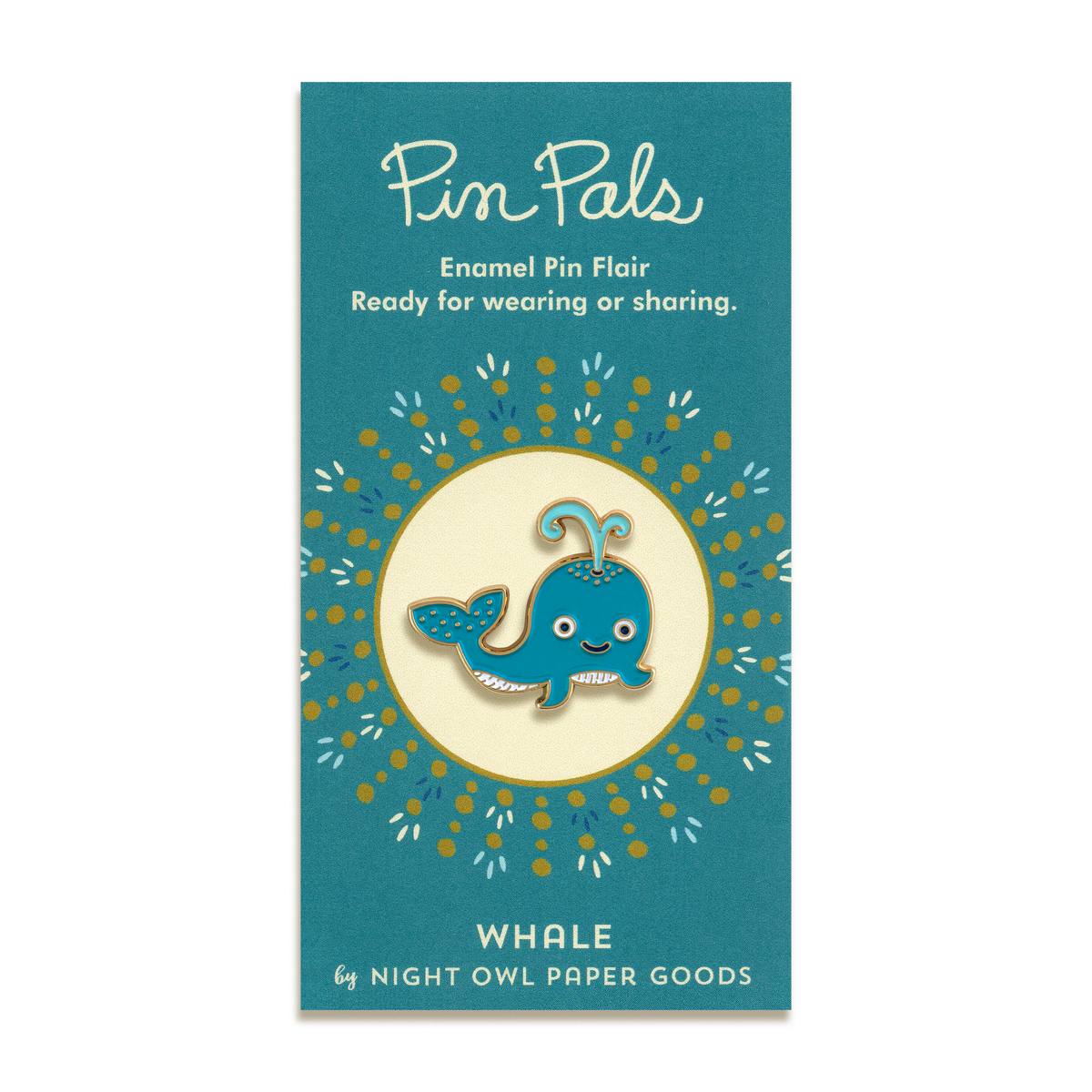 Whale Enamel Pin by Night Owl Paper Goods