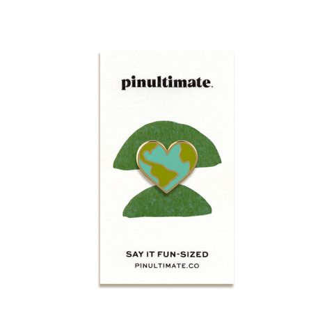 Heart Earth Enamel Pin by Pinultimate