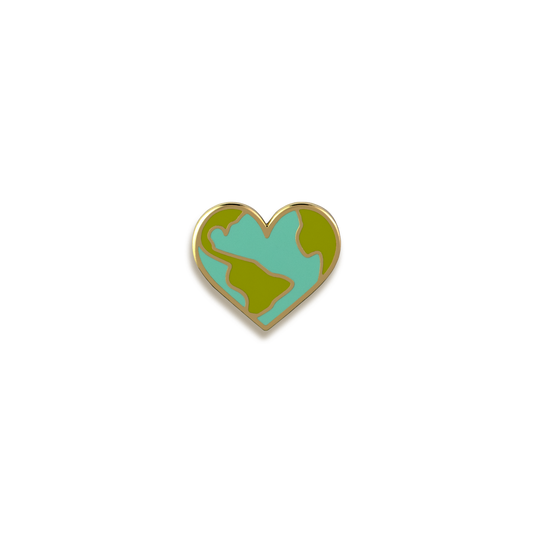 Heart Earth Enamel Pin by Pinultimate
