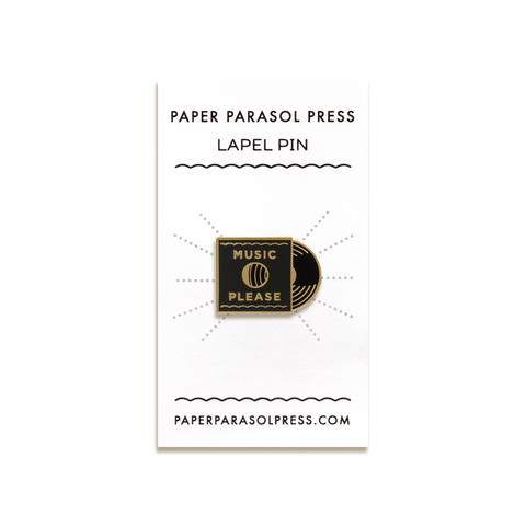 Music Please Enamel Pin by Paper Parasol Press