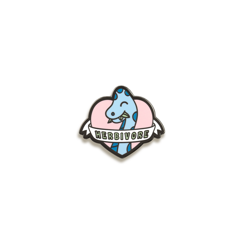 Herbivore Dinosaur Enamel Pin by Punky Pins