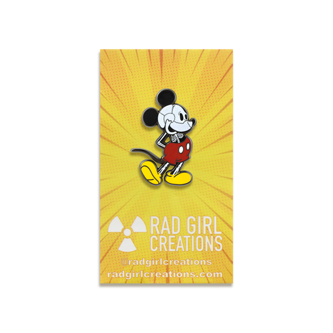 Skelly Mouse Enamel Pin by Rad Girl Creations
