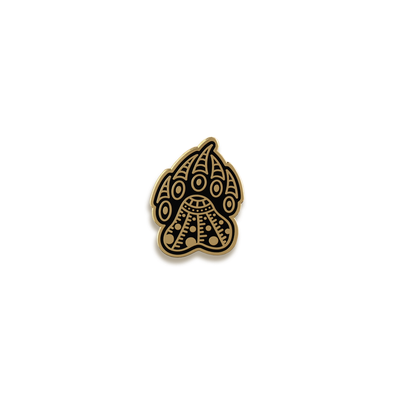 Bear Paw Enamel Pin by Seventh Petal Design · Front