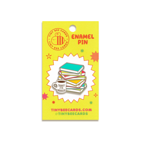 Booked Enamel Pin by Tiny Bee Cards
