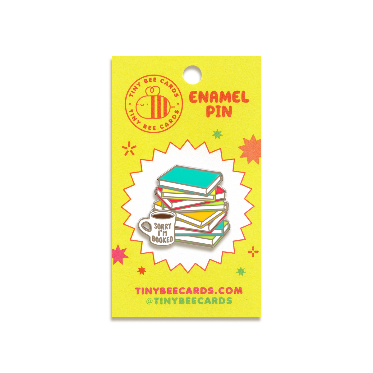 Booked Enamel Pin by Tiny Bee Cards