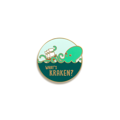 What's Kraken Enamel Pin by Tiny Bee Cards