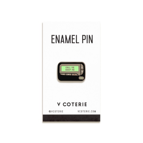 Call Me, Beep Me Enamel Pin by V Coterie