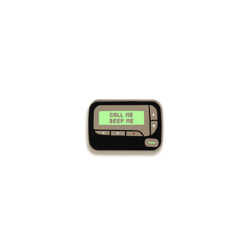 Call Me, Beep Me Enamel Pin by V Coterie