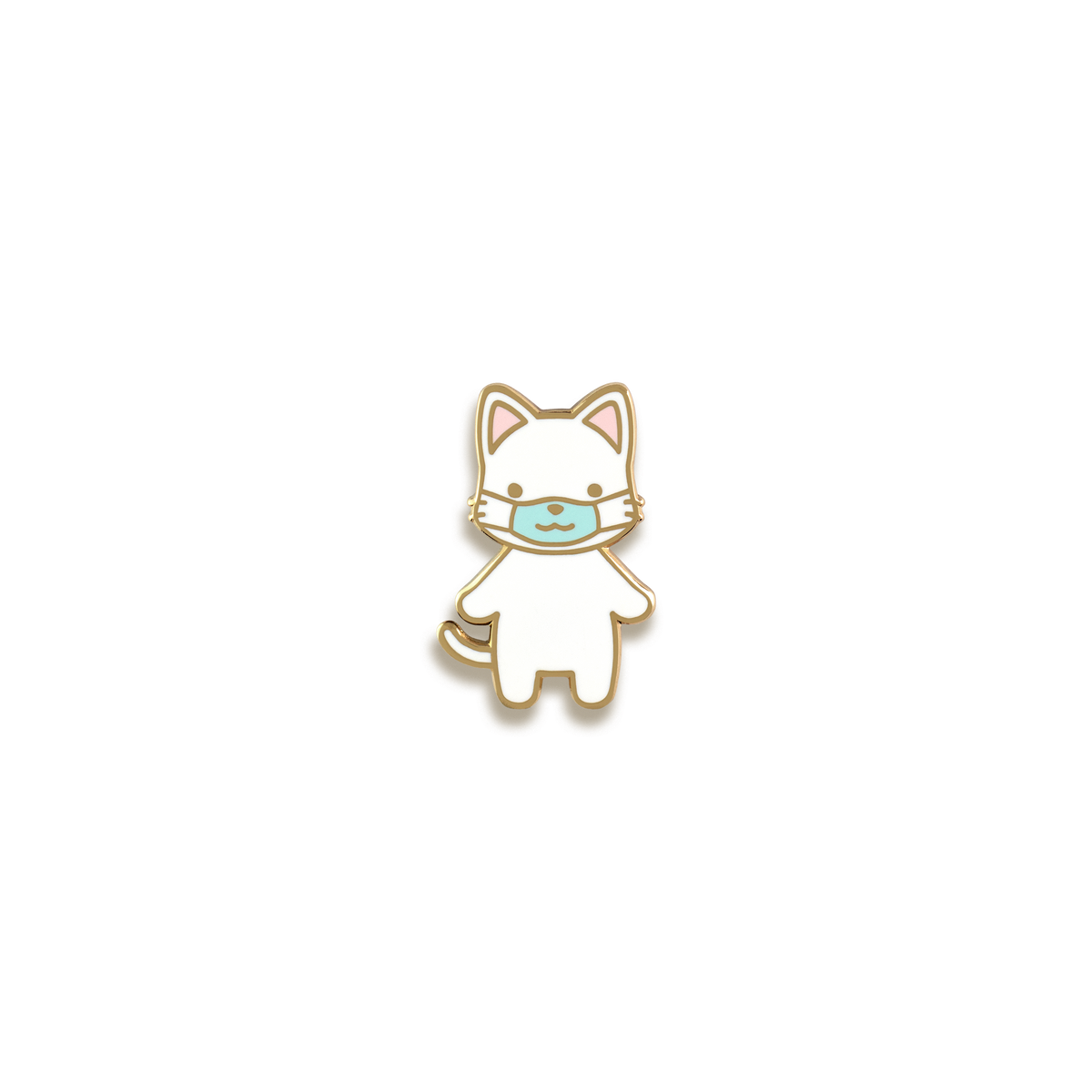 Cat w/ Mask Enamel Pin by V Coterie