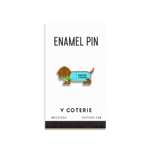 Dachsy-cycline Enamel Pin by V Coterie