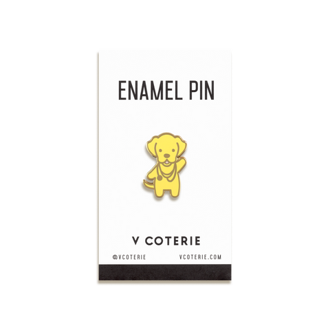 Golden Retriever w/ Stethoscope Enamel Pin by V Coterie