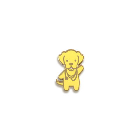 Golden Retriever w/ Stethoscope Enamel Pin by V Coterie