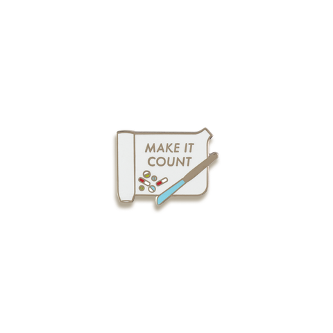 Make It Count Enamel Pin by V Coterie