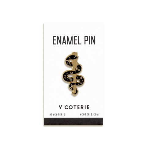 Rod of Asclepius Enamel Pin by V Coterie