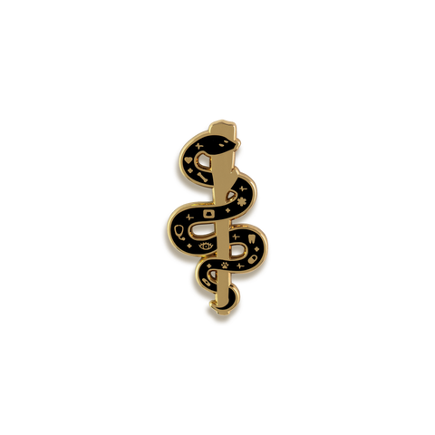 Rod of Asclepius Enamel Pin by V Coterie