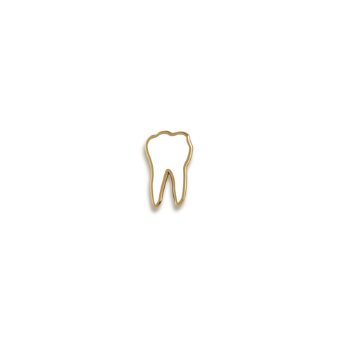 Tooth Enamel Pin by V Coterie