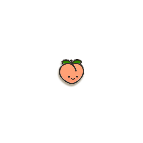 Tiny Peach Enamel Pin by Whitney Luu