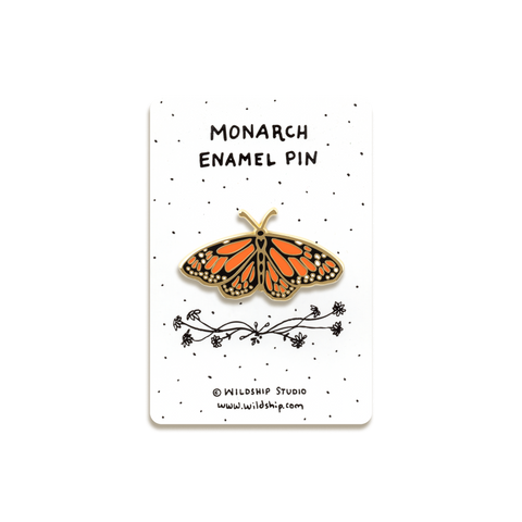 Monarch Enamel Pin by Wildship Studio