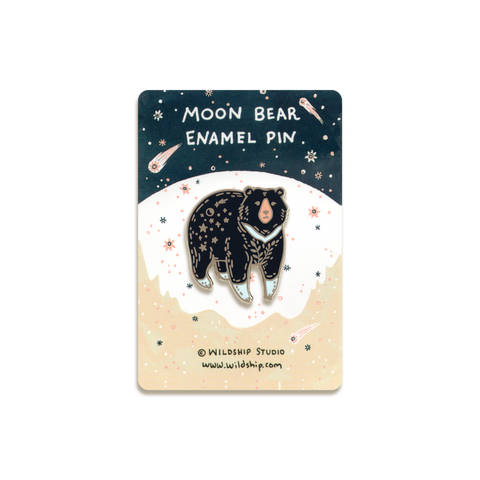 Moon Bear Enamel Pin by Wildship Studio