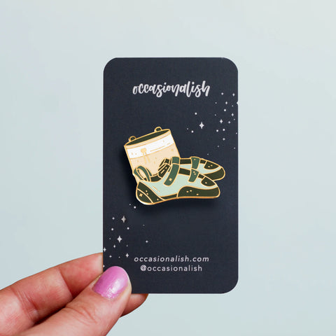 Climbing Shoes Enamel Pin by Occasionalish