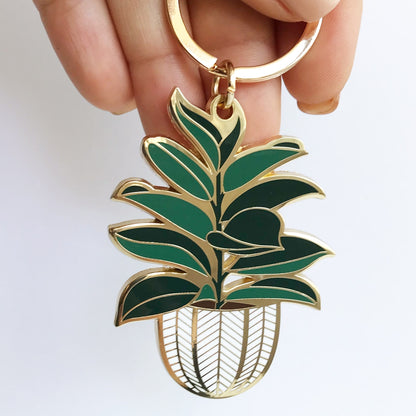 Rubber Tree Keychain by Paper Anchor Co.